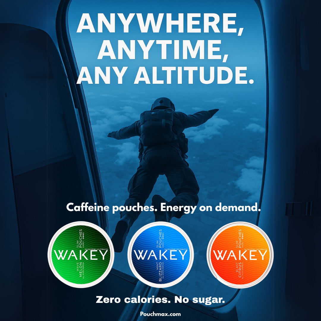 WAKEY Cherry Overdrive 200mg Caffeine Energy Pouches